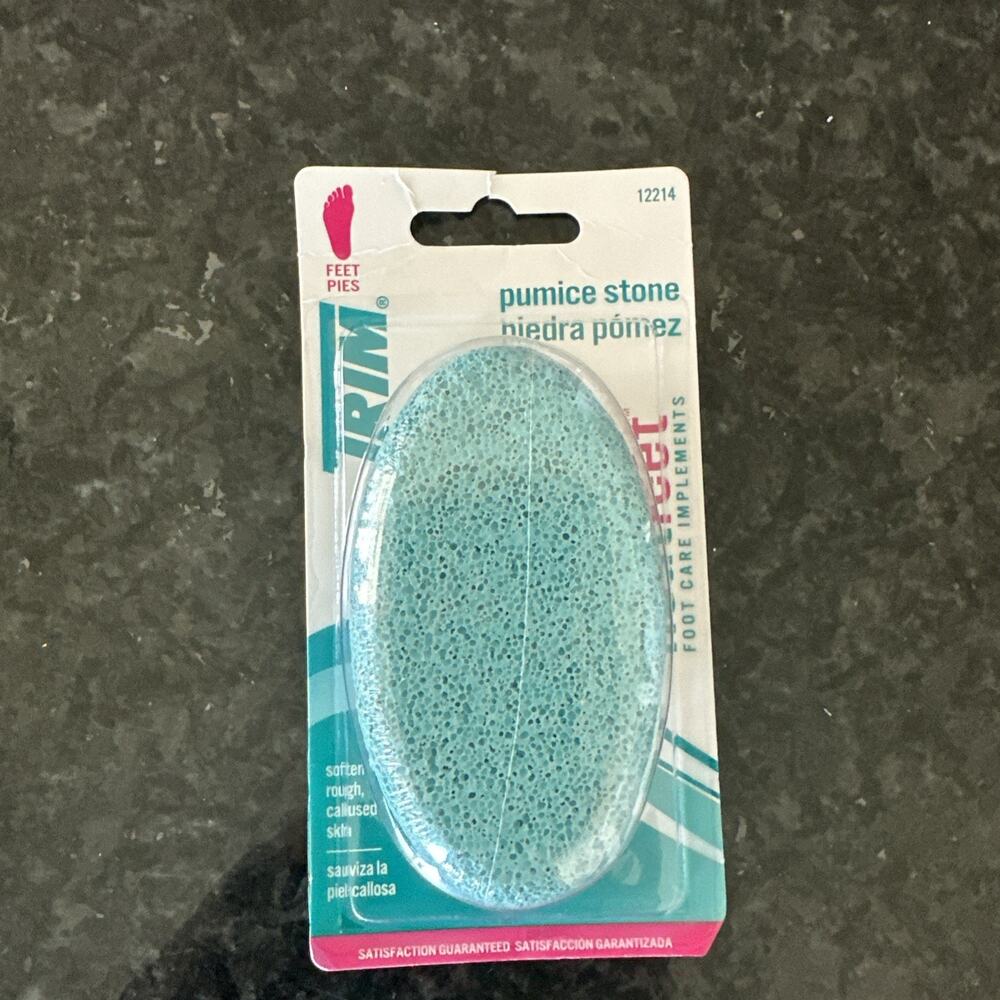 Trim Large Blue Oval Pumice Stone, 0.09 Pound